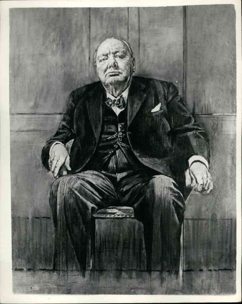 El retrato terminado de Graham Sutherland fue presentado a Churchill en su 80 cumpleaños. Fue destruido posteriormente